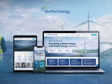 BluPine Energy digital mockup design copy